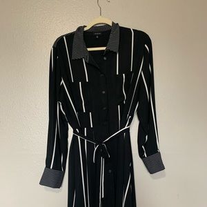 Who What Wear Striped Shirt Dress (w/belt)